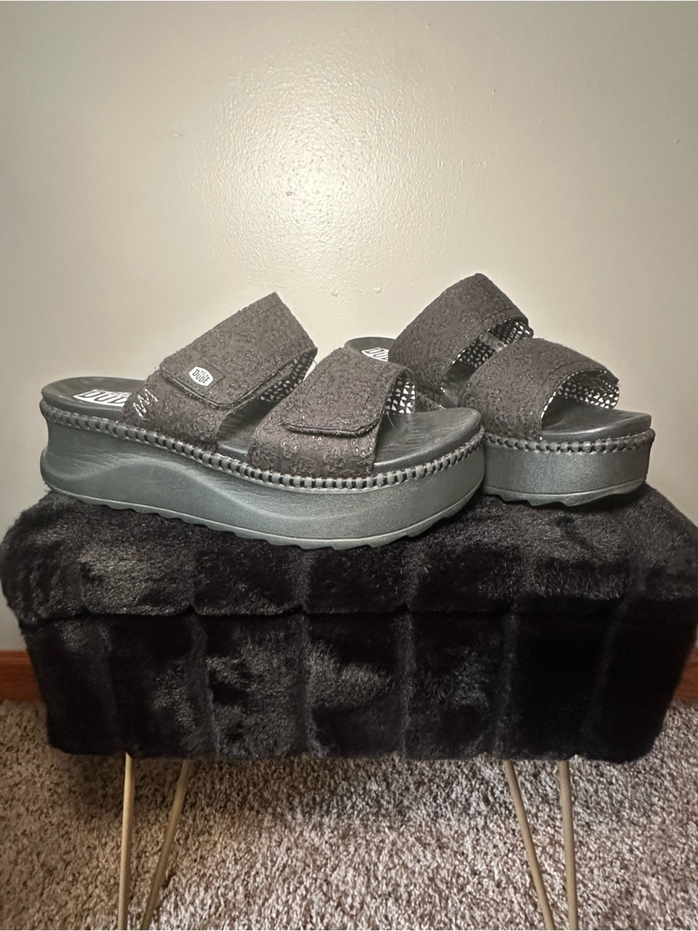 Hey Dude Delray espadrille platform sandals